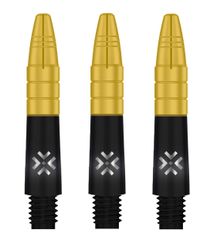 Bullet Shafts Aluminium Gold Head Set Of 3 Gold/Black