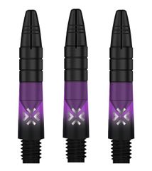 Bullet Shafts Aluminium Silver Head Set Of 3 Black/Purple