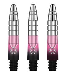 Bullet Shafts Aluminium Silver Head Set Of 3 Black/Pink
