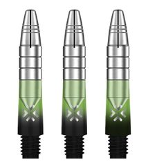 Bullet Shafts Aluminium Silver Head Set Of 3 Black/Green