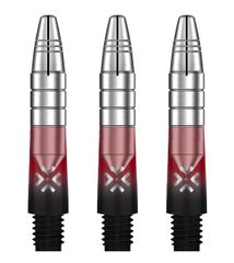 Bullet Shafts Aluminium Silver Head Set Of 3 Black/Red