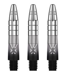 Bullet Shafts Aluminium Silver Head Set Of 3 Black/Grey