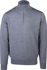 Skymax Men Lined Sweater With 1/4 Zip Grey