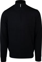 Skymax Men Lined Sweater With 1/4 Zip Black
