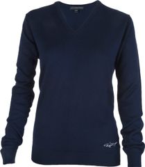 Greg Norman Ladies Merino V-Neck Navy