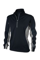 Greg Norman Men's 1/4 Zip Wind Top Black/Grey