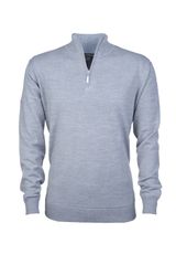 Greg Norman Men's Merino 1/4 Zip Sweater Grey