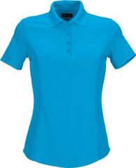 Greg Norman Ladies Protek Micro Pique Polo Atlantic Blue