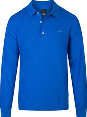 Greg Norman Men's Performance Pique Long Sleeve Polo Maritime