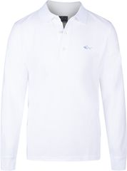 Greg Norman Men's Performance Pique Long Sleeve Polo White