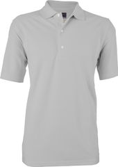 Greg Norman Men's Performance Micro Pique Polo Sterling Silver