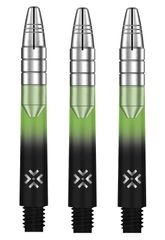 Bullet Shafts Aluminium Silver Head Set Of 3 Black/Green