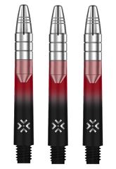 Bullet Shafts Aluminium Silver Head Set Of 3 Black/Red