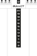 Bullet White Scoreboard 45x30cm