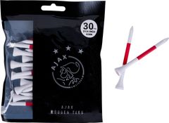 Ajax Wooden Tees 3 1/4'' White/Red