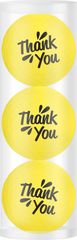 Legend Printed Golf Ball Thank You 3 Pack Yellow