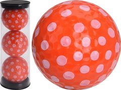 Legend Golf Ball Orange White Dot 3 pack