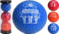 Legend Happy Birthday Golf Balls 3 Pack