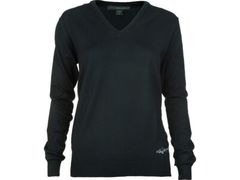 Greg Norman Ladies Merino V-Neck Black