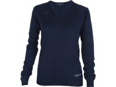 Greg Norman Ladies Merino V-Neck Navy