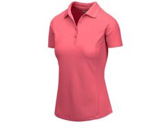 Greg Norman Ladies Protek Micro Pique Polo Coral Sun