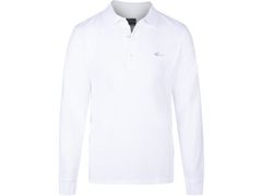 Greg Norman Men's Performance Pique Long Sleeve Polo White
