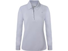 Greg Norman Ladies Performance Pique Long Sleeve Polo Grey