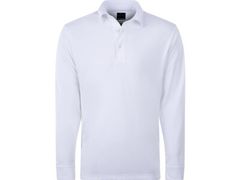 Greg Norman Men's ML75 Soft Touch Long Sleeve Polo White