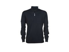 Greg Norman Men's Merino 1/4 Zip Sweater Black