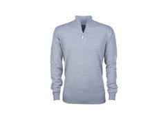 Greg Norman Men's Merino 1/4 Zip Sweater Grey