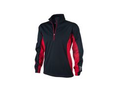Greg Norman Men's 1/4 Zip Wind Top Black/Red