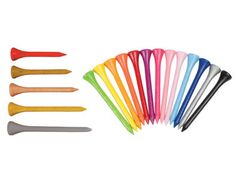 Legend Wooden Tees 2 3/4'' Assorted Colours 1000 Pieces