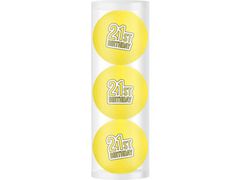 Legend Printed Golf Ball 21st Birthday 3 Pack Yellow