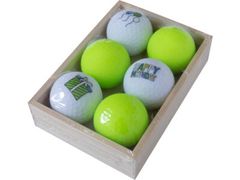 Legend Printed Golf Ball Happy Birthday Wooden Box White/Green