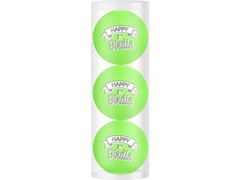 Legend Printed Golf Ball Happy Birdie 3 Pack Green