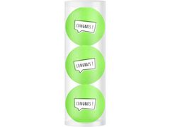 Legend Printed Golf Ball Congrats 3 Pack Green