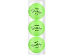 Legend Printed Golf Ball Hapy Birthday To You 3 Pack Green